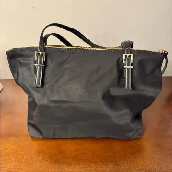 Kate Spade Watson Lane Small/Med Maya Nylon Tote  - Black/gold - Picture 4 of 9